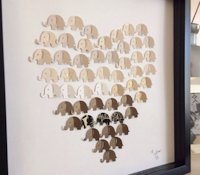 youtube iamlikehearted Wall Art from Recycled Greeting Cards